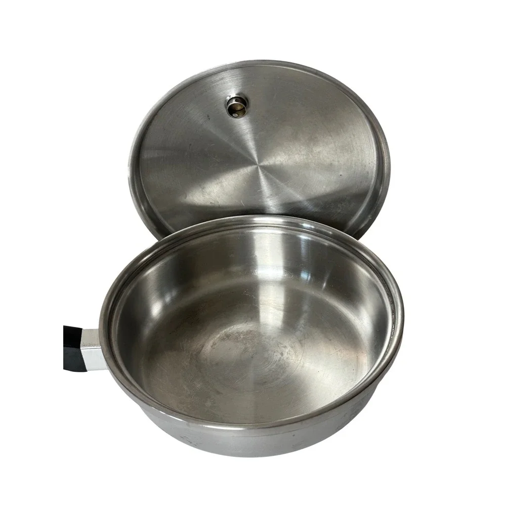 Saladmaster T304S Stainless Steel 9 Inch Skillet Sauté Pan Vapo-Lid Made in USA